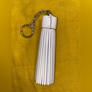 MICHAEL KORS White Leather Tassel